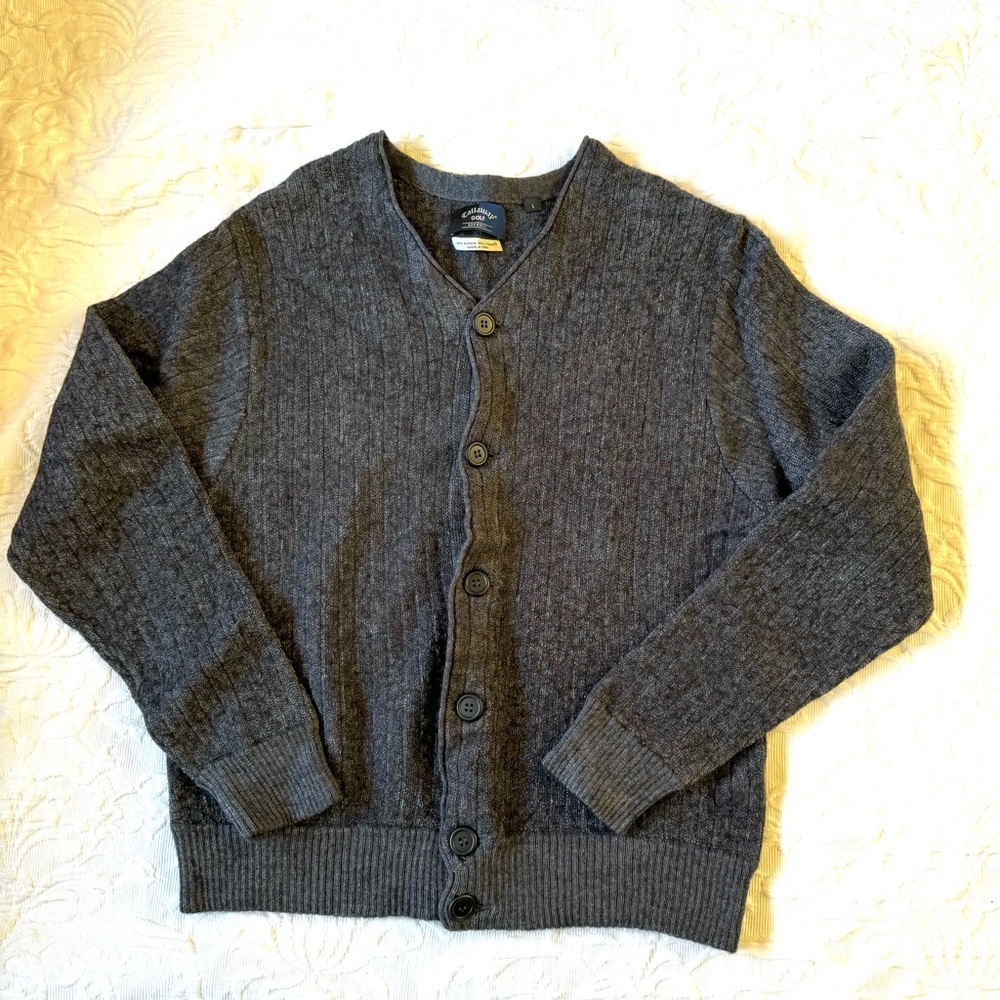 Alpaca Wool Tencel Callaway Golf Sweater Large Made in Peru * read